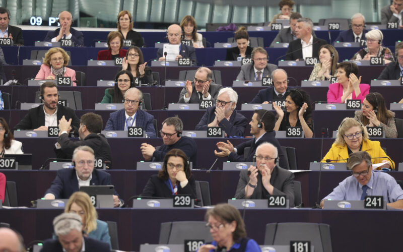 Voting session during the last EU Parliament plenary meeting